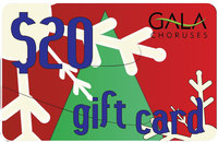 GALA Choruses Holiday Pre-Printed Gift Card